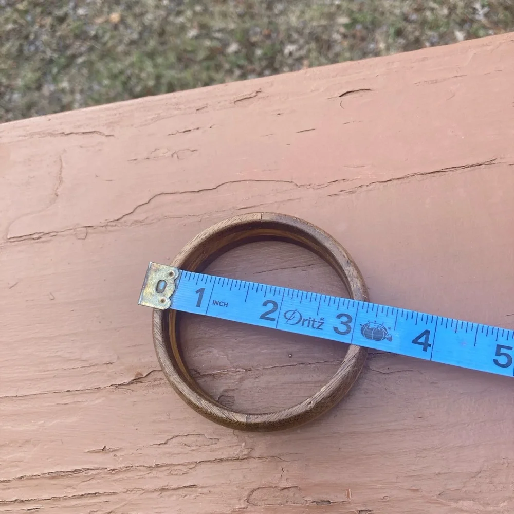 Wooden bangle bracelet